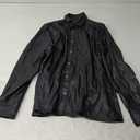 Native American Men's Leather Western Style Premium Cowhide Biker Motorcycle Vintage Casual Lightweight Shirt L