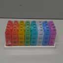 Cruxer Monthly Pill Box Organiser 4 Times a Day, Daily Travel Pill Boxes, Medicine Storage Box, Pill Dispenser 1 Month 32 Compartments, Tablet Organiser to Hold Vitamins, Fish Oil, Supplements