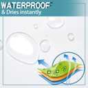 Conbo Mio 2 Pack Hotel Fabric Snap in Shower Curtain Liner Replacement Removable Water Repellent Liner for Bathroom Shower Curtain Liner 107W X 54H