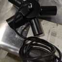 Piepooye 5 Lights Modern Crystal Chandelier Black Round Semi Flush Mount Ceiling Light Fixture Farmhouse Chandelier for Dinning Room Living Room Bedroom Hallway Entryway Kitchen, 15 Inch