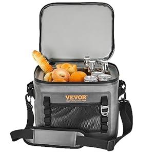 VEVOR Soft Cooler 24 Cans Insulated Cooler Bag Leakproof Waterproof Lunch Soft Cooler Lightweight & Portable Cooler for Beach, Hiking, Camping, Travel, Picnic, Car, Cooler