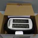 Toastmaster 2-Slice Toaster - Black with Stainless Steel - Kitchen Essential for Sandwich Bread & Breakfast Toast - Toaster with Wide Slots, High Rise Toast Lift & Cool-Touch Exterior