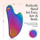 Kitsch Stainless Steel Gua Sha Facial Tools - Lymphatic Drainage Massager for Face & Chin, Jawline Shaper, Double Chin Reducer, Guasha Tool for Face Massager, Skin Care Tools - Irridescent