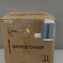 TRALT Ergonomic Office Chair - Desk Chair with Adjustable Lumbar Support Computer Chair - Mesh Comfy Chair with Flip-up Armrests - Gaming Chairs for Adults Home Office (Leather, White) (Pack of 1)