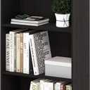 Furinno BASIC Book Shelf, 3-Tier Bookshelf with Open Shelves, Standing Bookcase, 9.3" x 21.8" x 39.5", for Organization and Storage, for Living Room, Bedroom, Home Office, Espresso