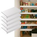 5 Pack 30x16in Wire Shelf Cover for Pantry, Closet, Kitchen Waterproof PVC  Wire Rack Covers for Shelves, Multiple No-Tool Installation (30x16x2in), White