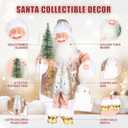 18 inch Battery Operated Animated Santa Claus in Latte Gold, Musical Christmas Figurine with 6 Classic Songs and Moving Head and Hands  Elegant Holiday Home Decor for Mantel or Table Display