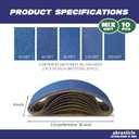  Zirconia Sanding Belts for Metal  4 x 36 Inch Zirconia Metal Grinding Sand Paper, 10 PCS 2 Each of 40/60/80/120/240 Assorted Grits, Perfect for Metal Polishing, Derusting, Woodworking 