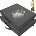 2 Pcs Stadium Seat Cushions Water-Repellent Bleacher Seat Cushions Indoor & Outdoor Seat Cushion for Bleachers Portable Stadium Cushion for Sports Events, Office Chairs, Beaches (Dark Grey)