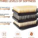 Back Scrubber Shower Brush,Dry Brushing Body Brush with 17.7 Inch Curved Long Handle, Natural Bristles for Lymphatic Drainage, Soft & Stiff Bristles  (Natural Fiber, Soft)