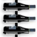 9-Bottle Black Metal Wall Mounted Wine Rack  Modern Industrial Wine Bottle Storage Organizer for Home Bar, Kitchen, Dining Area & Wine Cellar