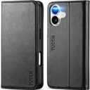 TUCCH Case Wallet for iPhone 17 (6.3") 2025, RFID Blocking 3 Card Holders | Kickstand | PU Leather | Protective Flip Folio Cover | TPU Shockproof Interior Shell | Black