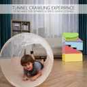 Foam Climbing Blocks Large-Scale Playset with Crawl Through Tunnel & Soft Fabric - 7+1 Piece Indoor Play Gym for Toddlers & Baby - Big Blocks Climber Toy for Crawling, Walking & Active Play (No Balls)