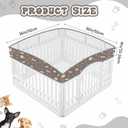 Dog Playpen Mesh Top Lid Fits for 36 Inch 4 Panels Crate Cover Regular Square Plastic Exercise Pet Pen, Breathable Pet Playpen Shade Covers for Dog Crate Pad, Cover Only, Fence Not Included(Gray)