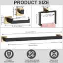 Gisafai 15 Pcs Black Gold Bathroom Hardware Accessories Set 23.6 Inch Bath Towel Bar Kit Stainless Steel Bathroom Hardware Set Towel Racks Ring Robe Hooks Paper Holder for Wall Mounted