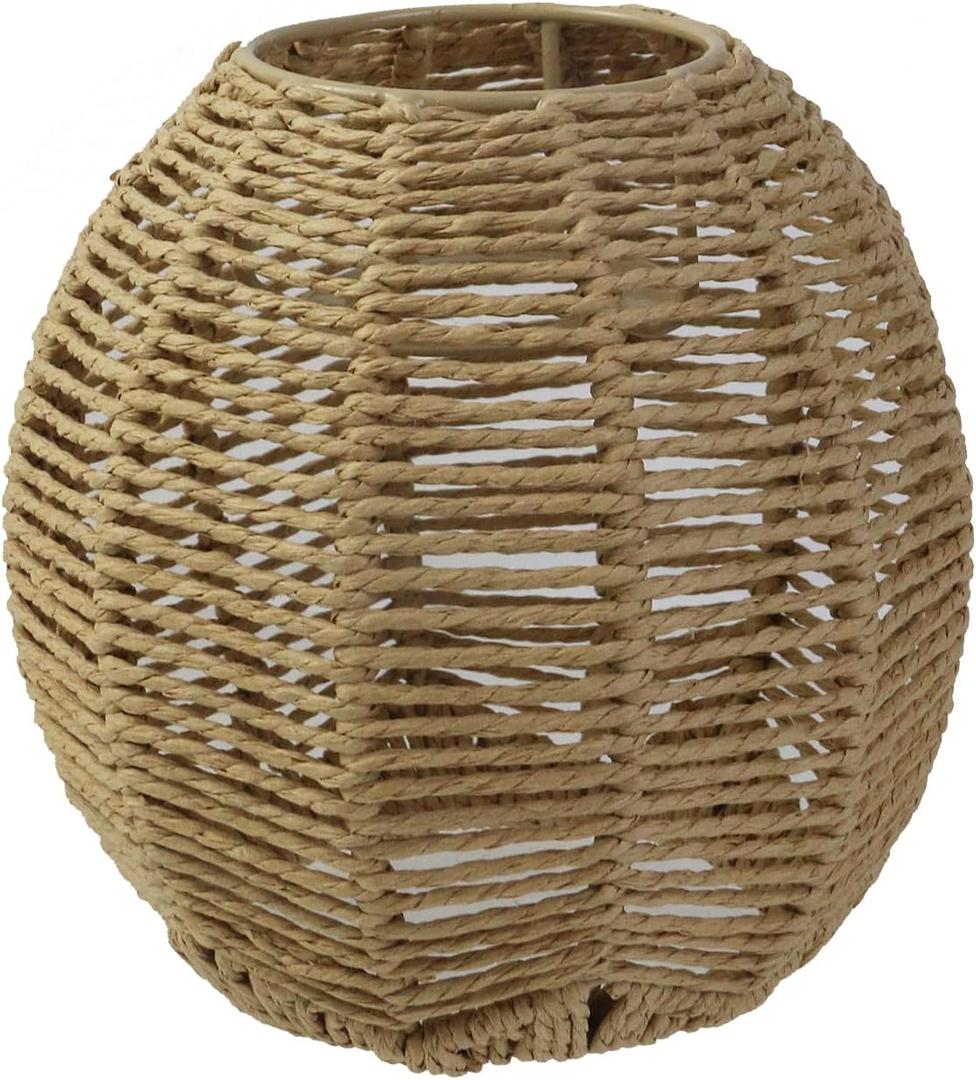 Oedema Lampshade 5.9"5.5" Woven Lamp Shade Decor Boho Lamp Shade for Pendant Light, Floor Lamp, Chandelier