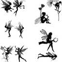 5pcs Stamp Jungle Fairy Girl Forest Cabin Clear Stamps for Card Making Scrapbooking Paper Crafts Handmade Embossing Stencil Photo Album Decor Template DIY Seal
