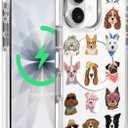 for iPhone 17 Case, Clear with Cute Pet Dog Pattern Compatible with Magsafe Soft Protective Case for Women Girl (White)