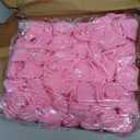 IPOPU 100pcs Pink Foam Rose Artificial Flower Bulk with Crystal 3in Real Looking Stemless Fake Roses for DIY Craft Wedding Bouquets Wall Decoration Bridal Shower Arrangement Home Decorations(Pink)