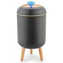 Pukomc Smart Sensor Wastebasket, Convenient and Hygienic Easy to Use, Technology Sensor Waterproof Wastebasket Plastic Trash can for Kitchen, Bathroom, Bedroom, Living Room, Office and Outdoor Black