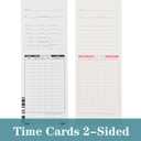 E79-200PCS Time Cards for Employees, 2 Sided Time Sheets, 3-3/8" x 9", Universal Payroll/Job Time Cards for 7000E/7500EBlack/Red