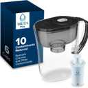 Brita Small 6 Cup Water Filter Pitcher, 1 BritaPlus Filter, Metro, Black (Package May Vary)