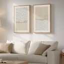 Framed Minimalist Christian Wall Art, Set of 2 Neutral Beige Biblical Prints, Abstract Artwork Decor for Living Room, Bedroom, Office, Prayer Room Decor, 16x24 Inch, 16" W x 24" H x 2Pcs