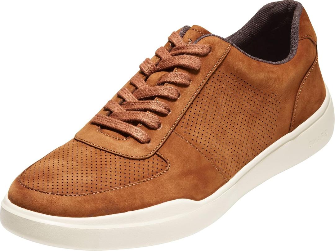 Cole Haan Men's Grand Crosscourt Modern Perforated Sneaker, British TAN, 11.5-W US