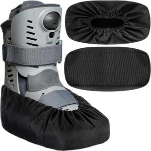 2 Pcs Air Cam Walking Boot Covers for Medical Fracture Cast Boots Shoe Covers for Broken Foot Ankle Recovery Protection Machine Waterproof Rain (Medium)