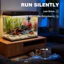 Coospider 20 Gallon Glass Fish Tank, Aquarium Starter Kit, Simple Self-Cleaning Aquarium with 3-Color LED Lights, with Quiet Filter Pump, with Temperature Monitoring for Fish, Shrimp, Kids Gift Ideas