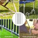 Rebar-Stakes-12-Inch-Galvanized, U Hook Trampoline Stakes 6 Pack Ground Anchors Tent Stakes Heavy Duty for Plants Anti-Rust Landscape Fabric Stakes Artificial Turf