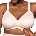 Vanity Fair Women's Full Figure Wireless Bra, Extended Side & Back Smoothing, Lightly Lined Cups Up to DDD (40DD, Quartz)