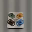 Tommee Tippee Ultra-Light StayPut Pacifier, One-Piece Silicone Design, 18-36m, 4 Pack (Bright Blue/Honey/Sage/Brown)