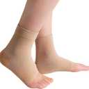 Medical-Grade Plantar Fasciitis Socks, Achilles Tendonitis Relief (Pair) Ankle Compression Sleeve for Sprain, Foot Swelling & Fatigue - Ankle Support Socks for Everyday Use- 20-30 mmHg (Beige, Black) (Medium)