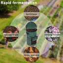 2 Pcs Collapsible Garden Compost Bin, Yard Waste Container Bags, Countertop Compost Tumbler Bin with Lid Kitchen and Outdoor, Outdoor Composting & Yard Waste Bins