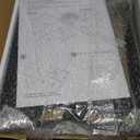 JANSNIMEN Double Layer Bread Box for Kitchen Countertop, Large Breadbox Bread Container Storage with Windows, Wooden Farmhouse Bread Holder (Black)