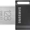 SAMSUNG FIT Plus 3.1 USB Flash Drive, 128GB, 400MB/s, Plug In and Stay, Storage Expansion for Laptop, Tablet, Smart TV, Car Audio System, Gaming Console, MUF-128AB/AM, Gunmetal Gray