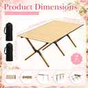 Leinuosen 18 Pcs Boho Picnic Set with Folding Low Table, Pink