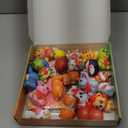 24Pcs Valentines Animal Squishy Toys, Valentines Day Gifts with Cards, Kids Party Favors, Galentines School Gift Exchange, Classroom Prizes, Candy Bag Stuffers