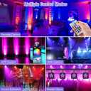 Rechargeable Battery Powered Stage Lights, Wireless Uplights for Events, 6-in-1 RGBWA+UV, 108W 9600mAh 6LED Par Lights DMX/APP/Remote Uplighting for Church Wedding DJ Live Show Party Christmas