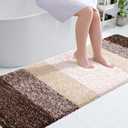 OLANLY Bathroom Runner Rugs 70x24, Extra Soft Absorbent Microfiber Bath Rugs, Rubber Backing, Quick Dry, Machine Washable Bath Mats for Bathroom Floor, Tub and Shower, Home Decor Accessories, Brown