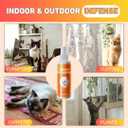 KPOAPERA Cat Deterrent Spray - Indoor Effective Cat Deterrent to Keep Cats Away, Stop Cat Urination and Scratching - Training Aid for Furniture, Sofas, Rugs, Curtains (Yellow, 2)