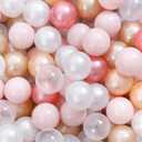 STARBOLO Ball Pit Balls for Toddlers Pack of 100 200 500 - BPA&Phthalate Free Non-Toxic Crush Proof Soft Plastic Balls for 1-5Years Old Toddlers Girl Kids Birthday Pool Playpen Tent Party