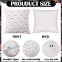 2 Pcs Halloween Pillow Covers 18 x 18 Inch White Ghost Throw Pillowcase Spooky Plush Cushion Cases Cute Ghost Halloween Decoration for Home Sofa Bed Couch Chair Living Room Bed Home