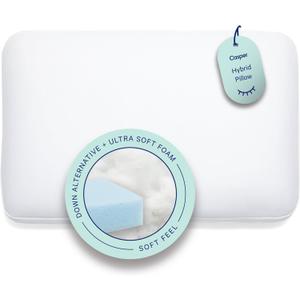 Casper Hybrid Pillow for Sleeping, Standard, White (Standard)
