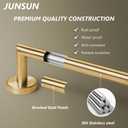 JunSun Bathroom Towel Bar 9 Inch Brushed Gold Towel Racks Wall Mount Bath Hand Towel Holder Modern Home Decor Towel Rod Bathroom Hardware Stainless Steel Towel Hanger Gold Towel Rail Single Towel Bars