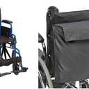 Drive Medical Blue Streak Ultra-Lightweight Wheelchair with Flip-Backs Arms & Swing-Away Footrests & DMI Wheelchair Bag Provides Storage on Wheelchairs and Transport Chairs for Elderly and Disabled