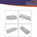 GXYWADY Gray Sun Visor Left Replacement for Ram 1500 2500 3500