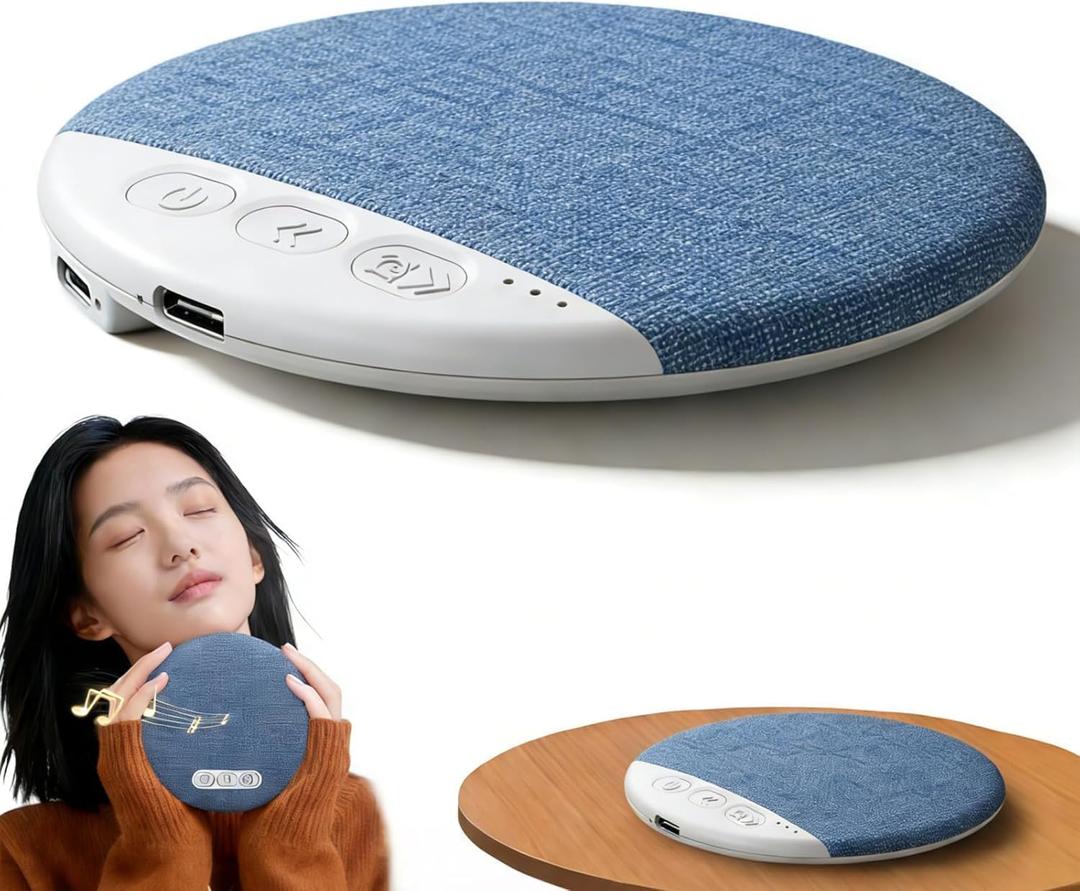 2026 New Sleep Pillow Speaker, Bluetooth Pillow Speaker with White Noise Timer Wireless Sleep Aid with Stereo Bass Private Sleep Headphones for Adult Kids, Blue 