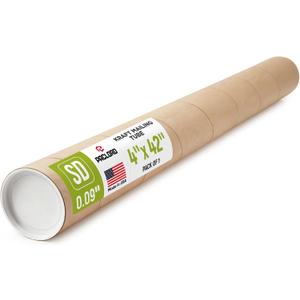 4" x 42" Reinforced Kraft Paper Mailing Tube, Pack of 1 Tube with 2 Caps – Secure USPS Approved – Cardboard Poster Mailer for Shipping and Storing of Prints, Artwork, Posters, or Documents